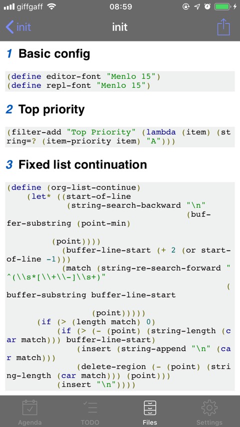 Syntax highlighting